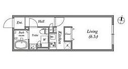 東京メトロ東西線 中野駅 徒歩9分の賃貸マンション 3階ワンルームの間取り