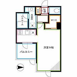 ZOOM中野坂上 ワンルームの間取図画像