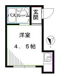 富久和荘 ワンルームの間取図画像