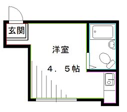 富久和荘 ワンルームの間取図画像