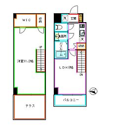 アイランド中野 2Kの間取図画像