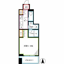 ラクラス新中野 1Kの間取図画像
