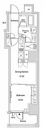 ザ・パークハビオ新中野 1DKの間取図画像