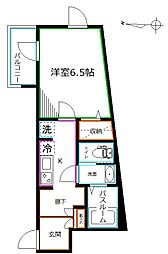 BenoitNAKANO 1Kの間取図画像