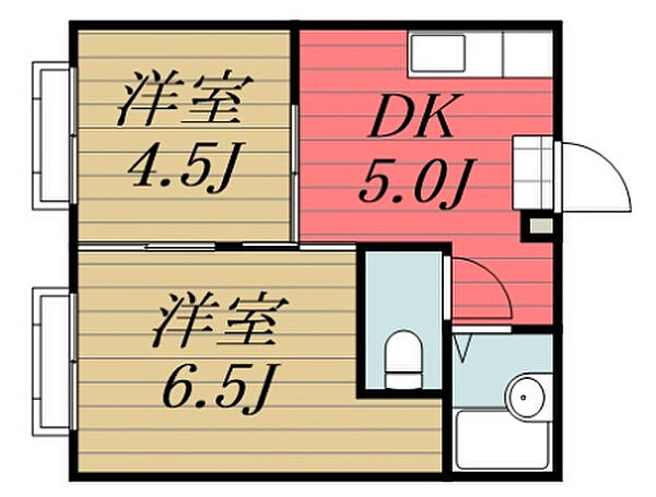 千葉県千葉市中央区矢作町(賃貸アパート2DK・2階・30.41㎡)の写真 その2