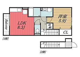 千葉県千葉市稲毛区園生町（賃貸アパート1LDK・2階・39.62㎡） その2