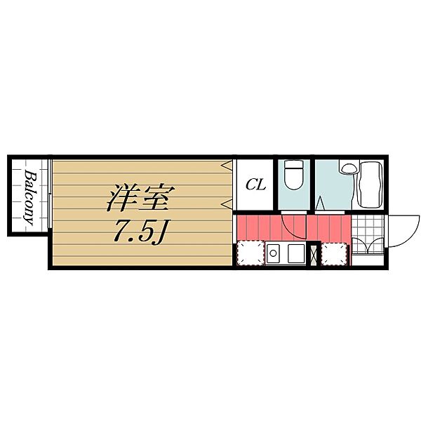 千葉県東金市東上宿(賃貸アパート1R・2階・22.52㎡)の写真 その2