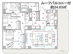 ロアール品川 3LDKの間取図画像
