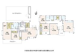 杉並区和田3丁目の中古戸建 4SLDKの間取り