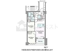 グランツオーベル中野 2LDKの間取図画像