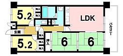 ニューコーポ金柳一番館 4LDKの間取図画像