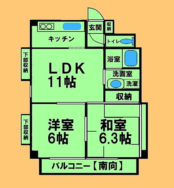 画像2:間取り図：反転タイプ