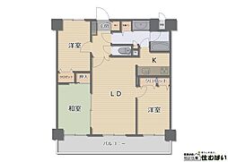 グランピア箱崎5 3LDKの間取図画像