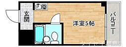 Osaka Metro今里筋線 清水駅 徒歩3分の賃貸マンション 3階ワンルームの間取り