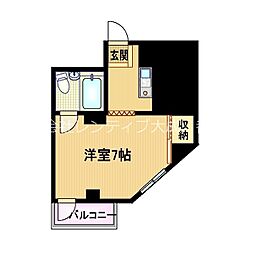 JR大阪環状線 京橋駅 徒歩3分の賃貸マンション 5階1Kの間取り