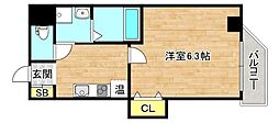 Osaka Metro谷町線 野江内代駅 徒歩9分の賃貸マンション 8階1Kの間取り