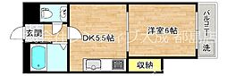 アルパ山口 5階1DKの間取り