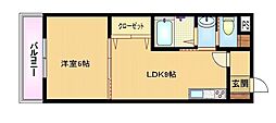 グランコート都島 1LDKの間取図画像