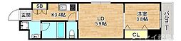 ルヴィエール都島 1LDKの間取図画像