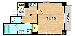 ラ・フォーレ都島本通2 1Kの間取図画像