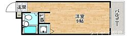 ワットハイム都島 ワンルームの間取図画像