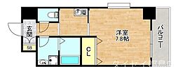 クレール高殿ラクラス高殿 1Kの間取図画像