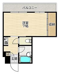 ローレルハイツ 1Kの間取図画像