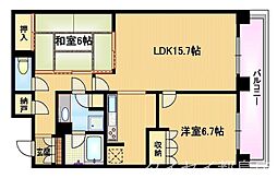 プライムコート関目パークホームズ 2LDKの間取図画像