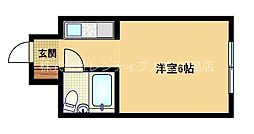 ハイライフ中野 1Kの間取図画像