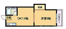 リリアン都島 2Kの間取図画像