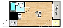 シャルム生江 ワンルームの間取図画像