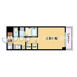 エスティメゾン京橋 1Kの間取図画像