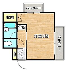 ルポ大宮 1Kの間取図画像