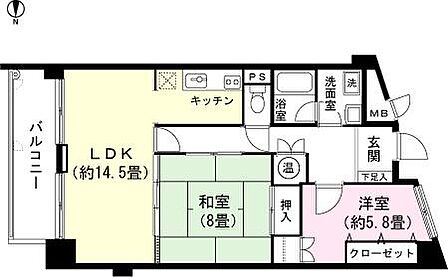 2LDK 間取り