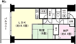 ライオンズヒルズ熱川 1SLDKの間取図画像