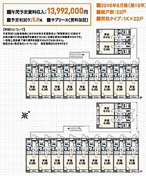 レオネクストエマーレ横浜壱番館 1Kの間取図画像