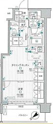 デュオステージ横濱天王町 1LDKの間取図画像
