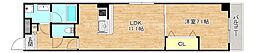 グランパシフィック生野東 3階1LDKの間取り