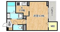 近鉄難波線 布施駅 徒歩3分の賃貸アパート 3階1Kの間取り