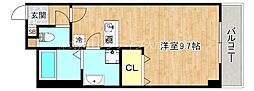 ラグタイム平野 ワンルームの間取図画像