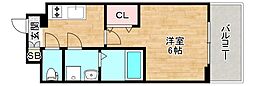 大阪市生野区中川東2丁目マンション 1Kの間取図画像