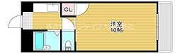 ファミーユ勝山 1Kの間取図画像
