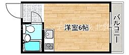 YOUハイム北巽 ワンルームの間取図画像