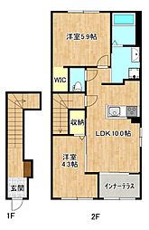 URARAKA 2LDKの間取図画像