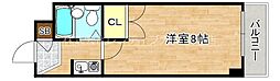 ロイヤル巽 1Kの間取図画像