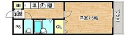 プリヴェ1号館 1Kの間取図画像