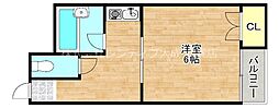 グリーンブリッジ 1Kの間取図画像
