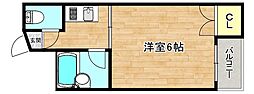 グリーンブリッジ 1Kの間取図画像