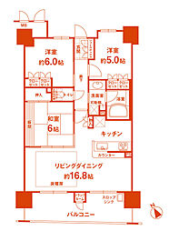 プレミスト和泉府中 3LDKの間取図画像