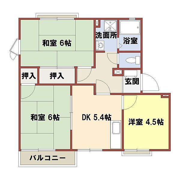 パインコートＳＥＩＷＡ　Ａ 201｜兵庫県高砂市曽根町(賃貸アパート3DK・2階・50.81㎡)の写真 その2